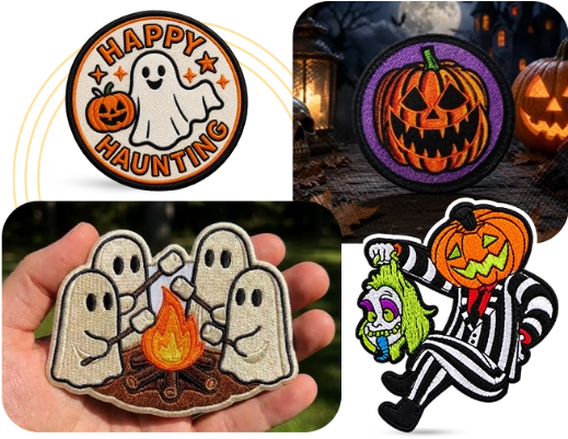 Halloween Ghost Chenille Patches Halloween Ghost Chenille Patches